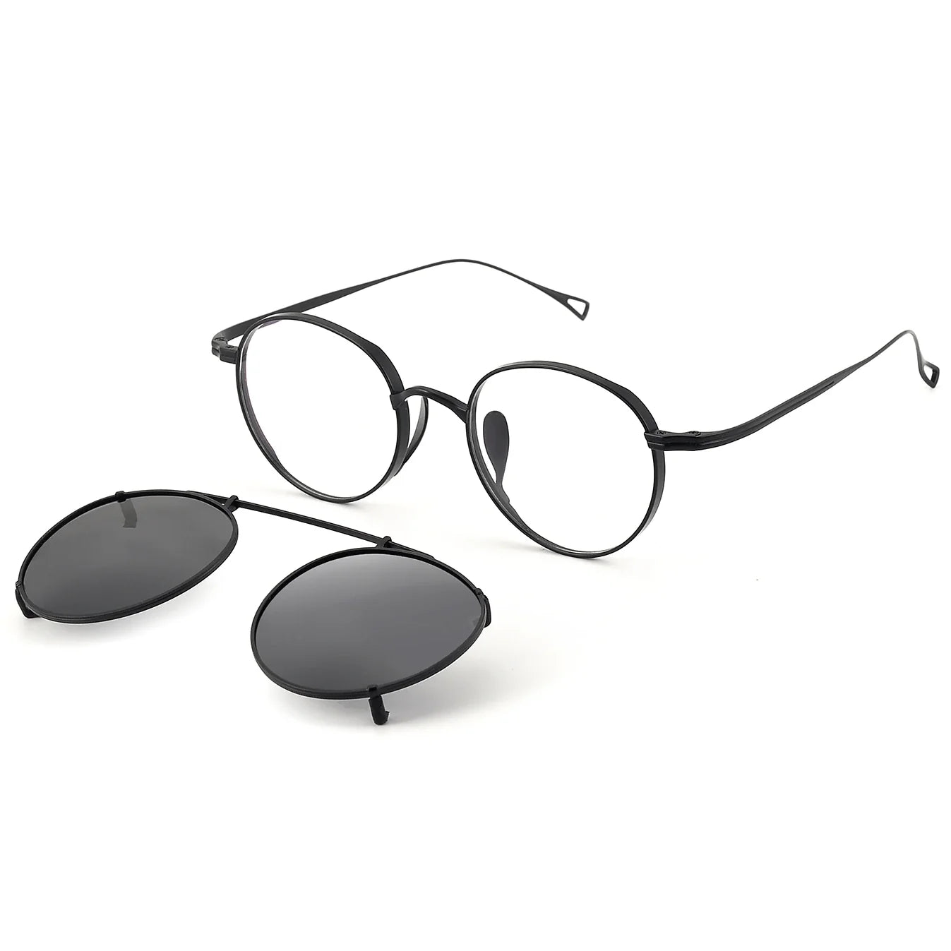 Round Glasses LE0022 – Clip-On Sunglasses Included