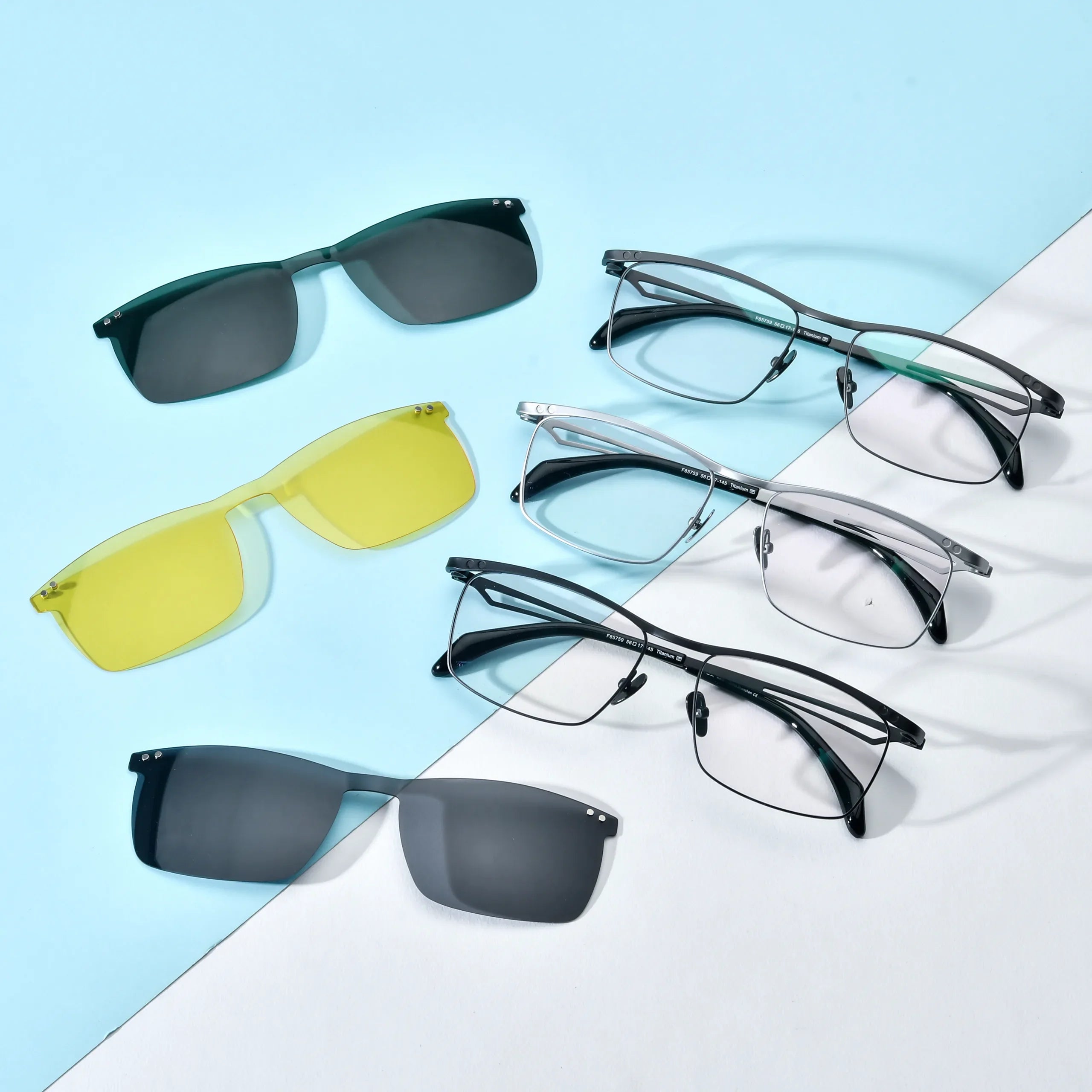 Rectangle Glasses LE0606 - Clip On Sunglasses Included