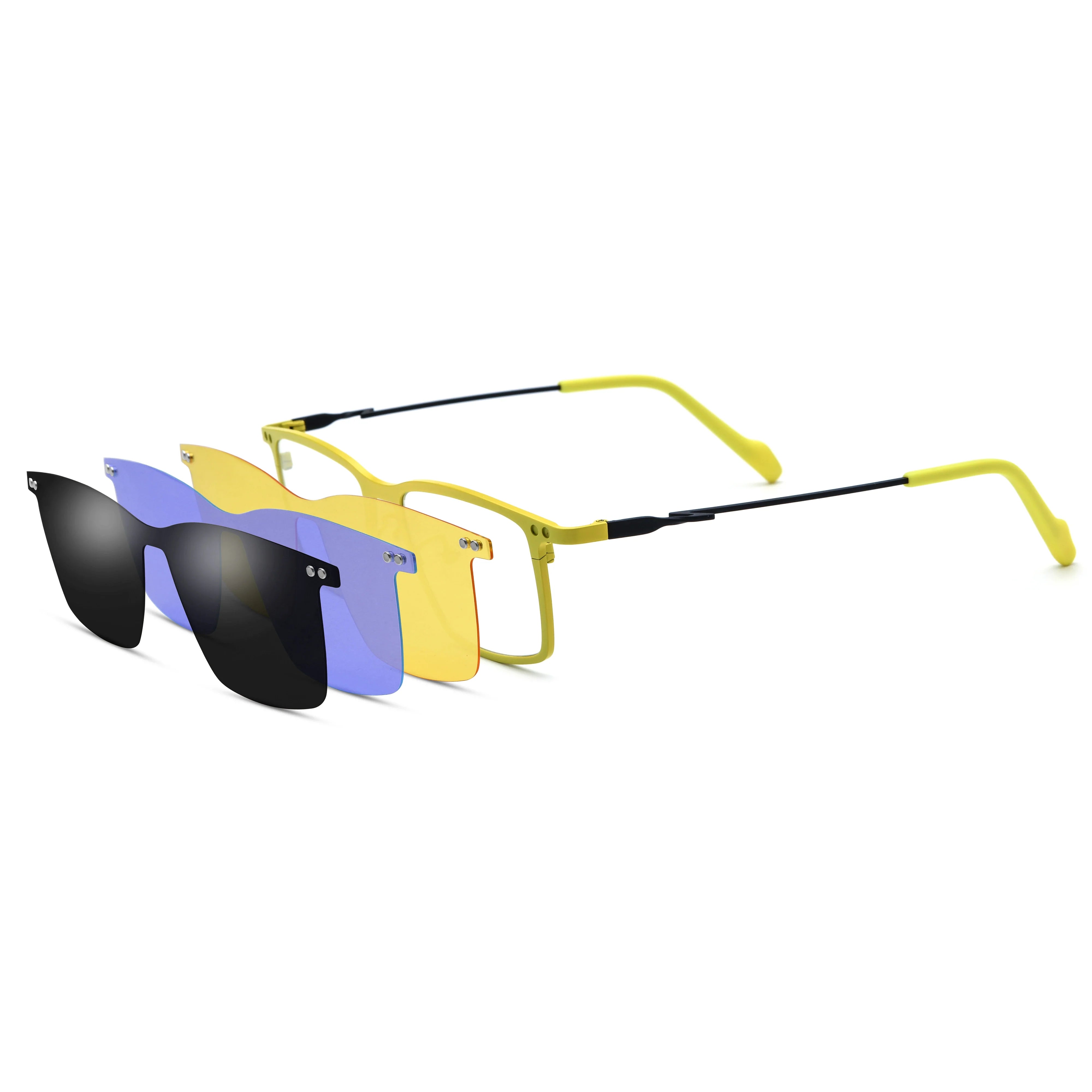 Rectangle Glasses LE0848 - Clip On Sunglasses Included
