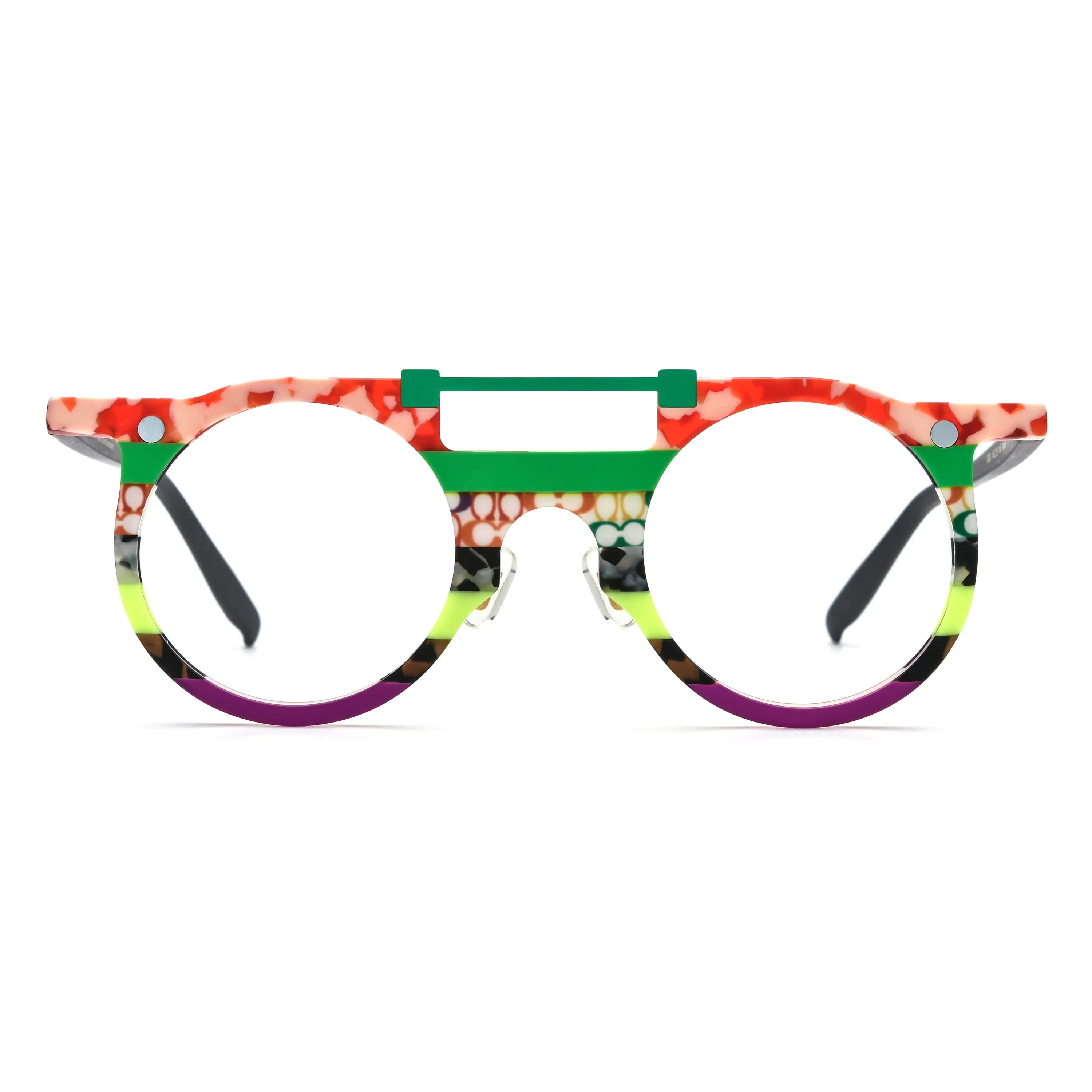 Round Glasses LE0919 - Clip On Sunglasses Included