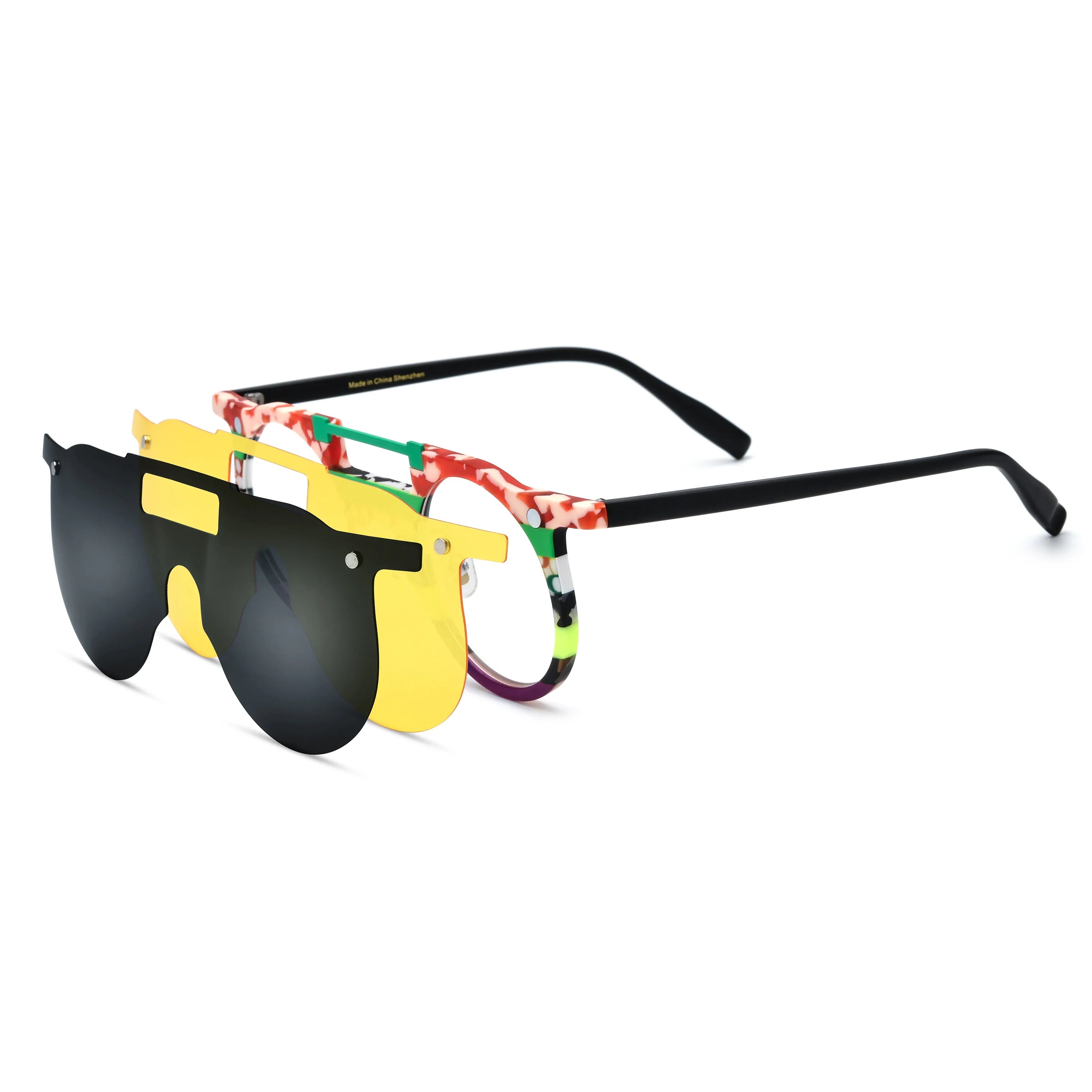 Round Glasses LE0919 - Clip On Sunglasses Included