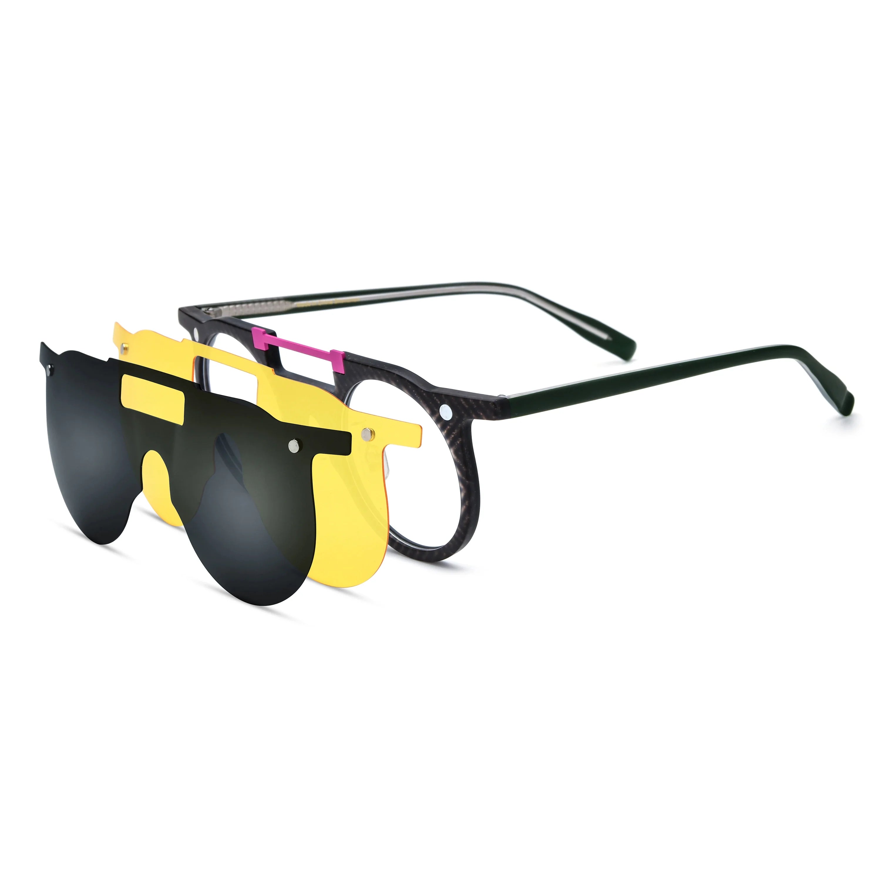 Round Glasses LE0919 - Clip On Sunglasses Included