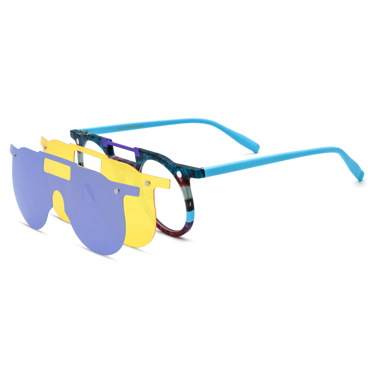 Round Glasses LE0919 - Clip On Sunglasses Included