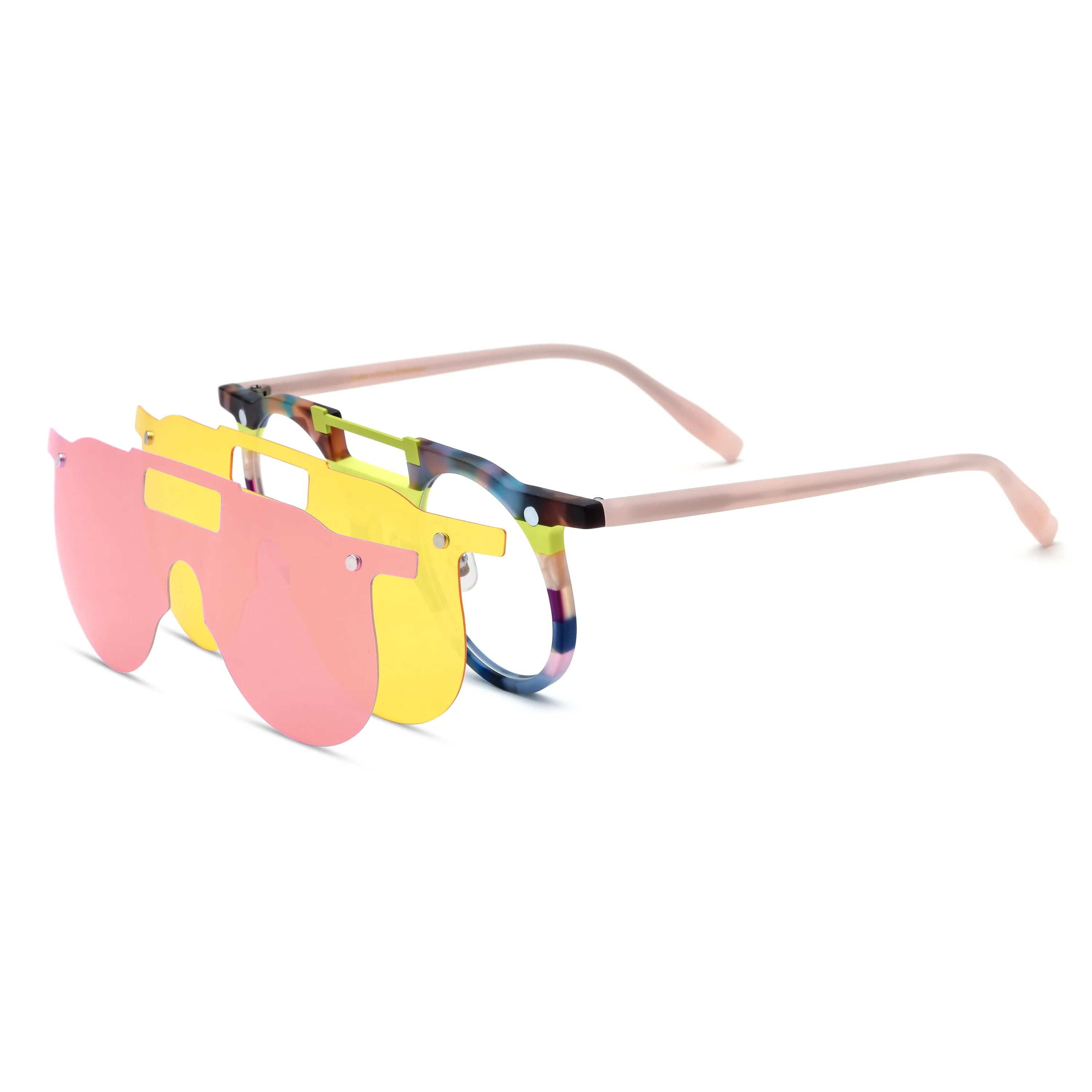 Round Glasses LE0919 - Clip On Sunglasses Included