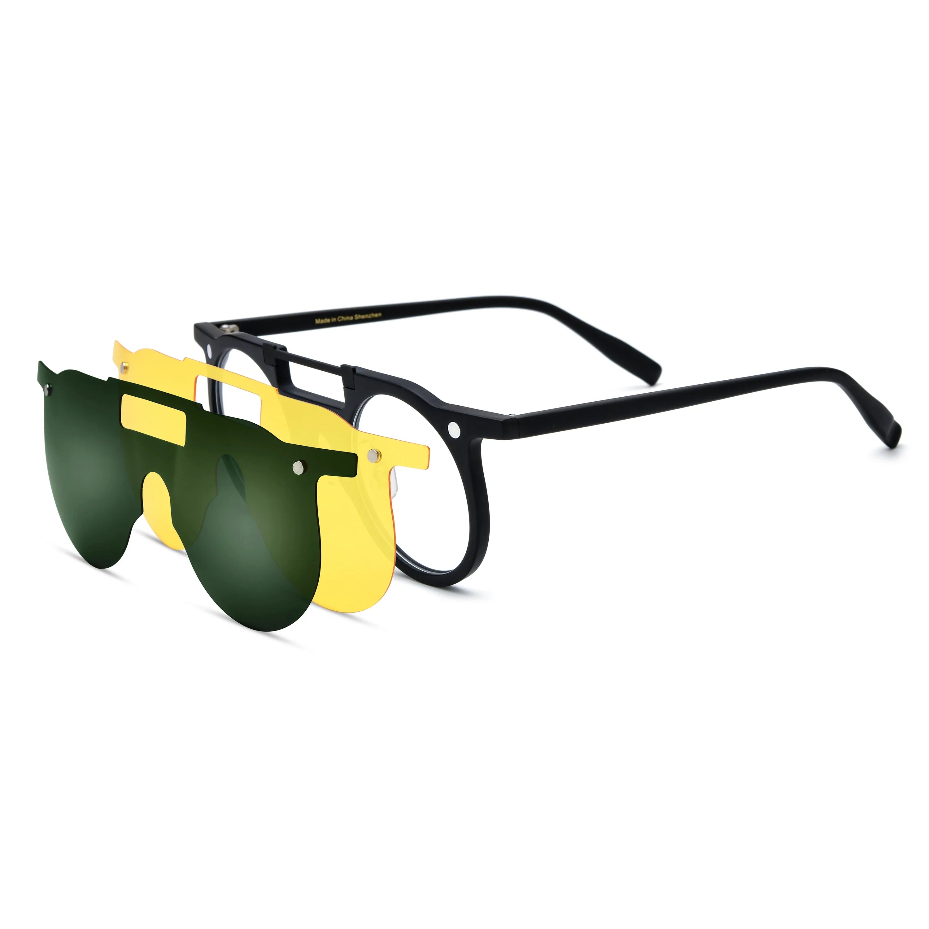 Round Glasses LE0919 - Clip On Sunglasses Included