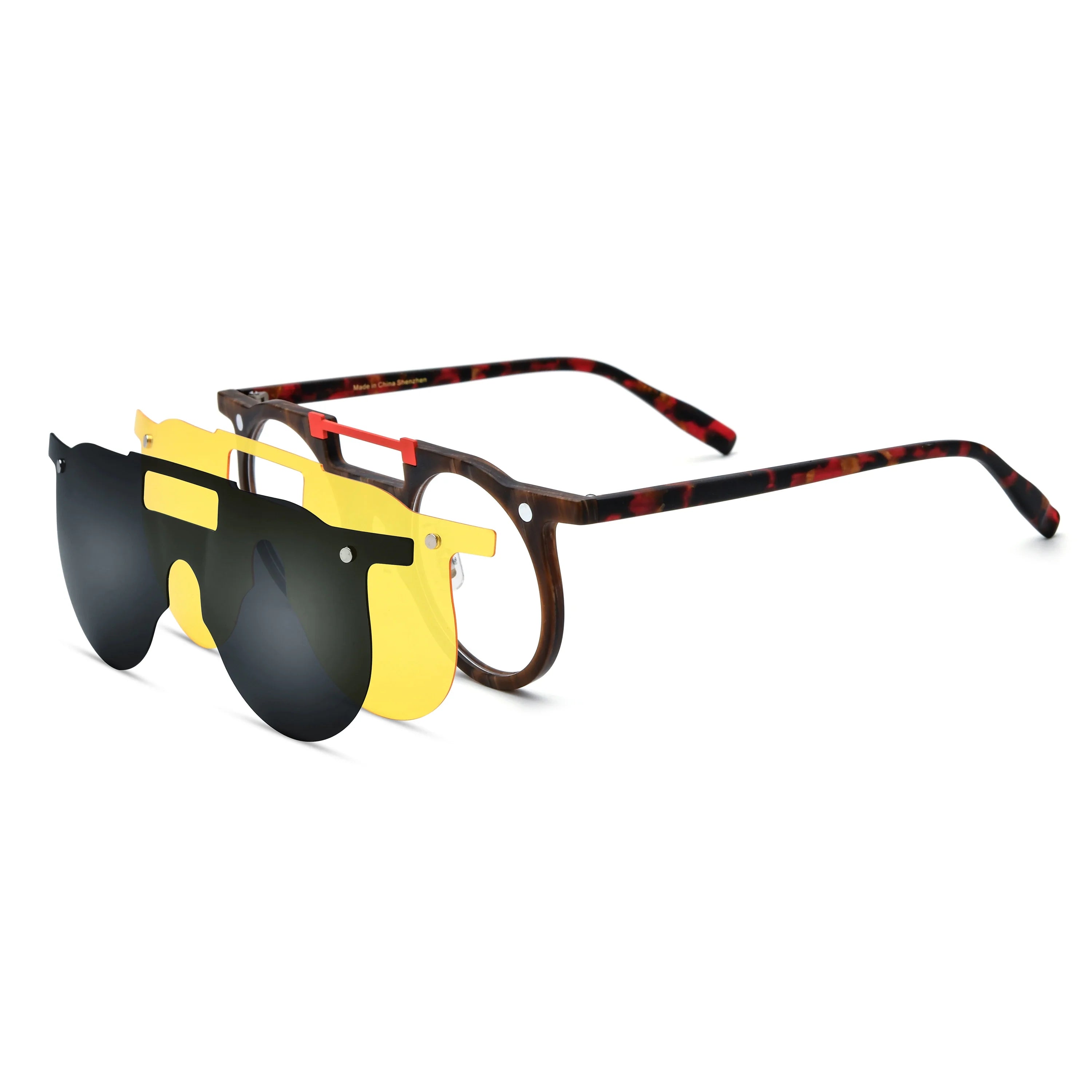 Round Glasses LE0919 - Clip On Sunglasses Included