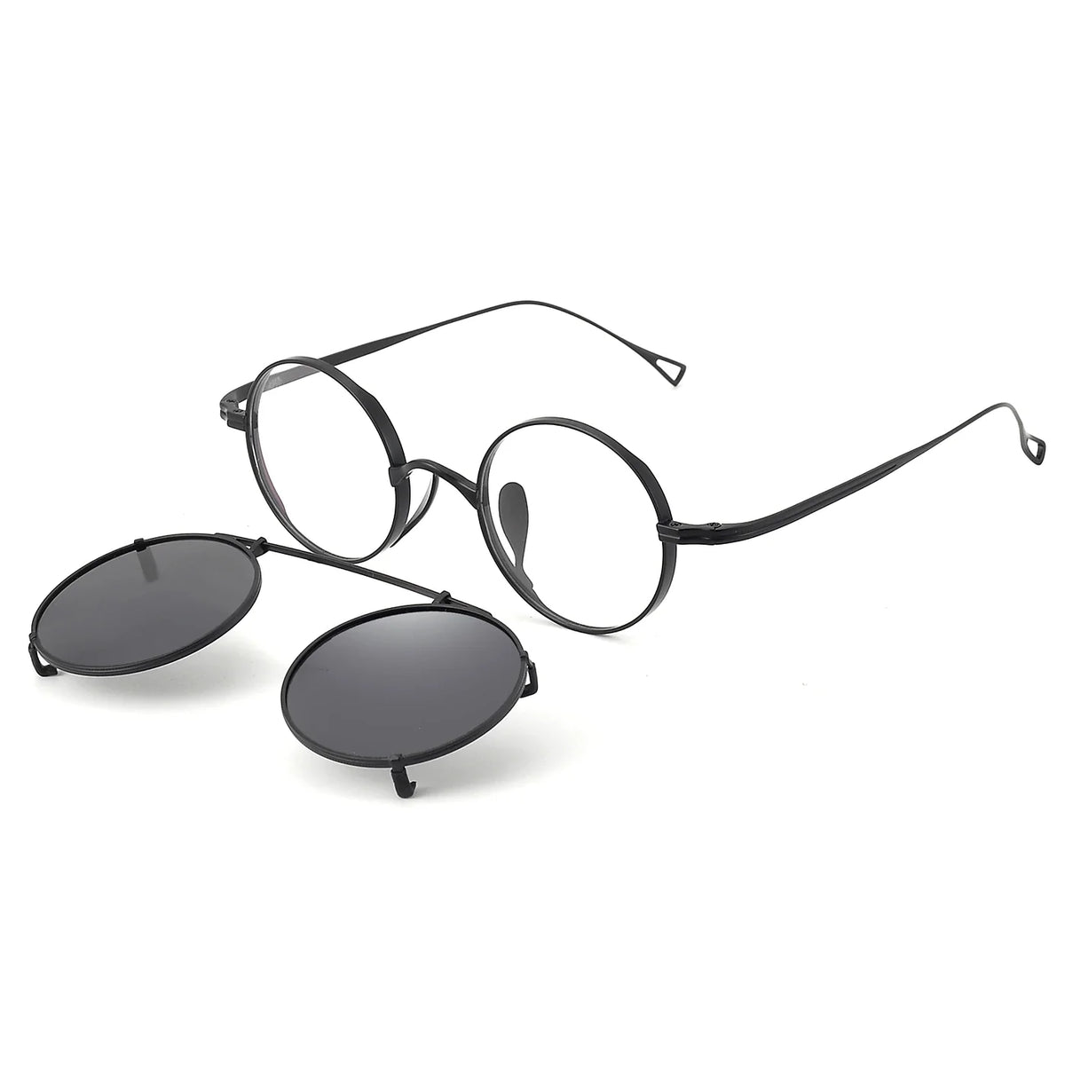 Round Glasses LE1501 – Clip-On Sunglasses Included
