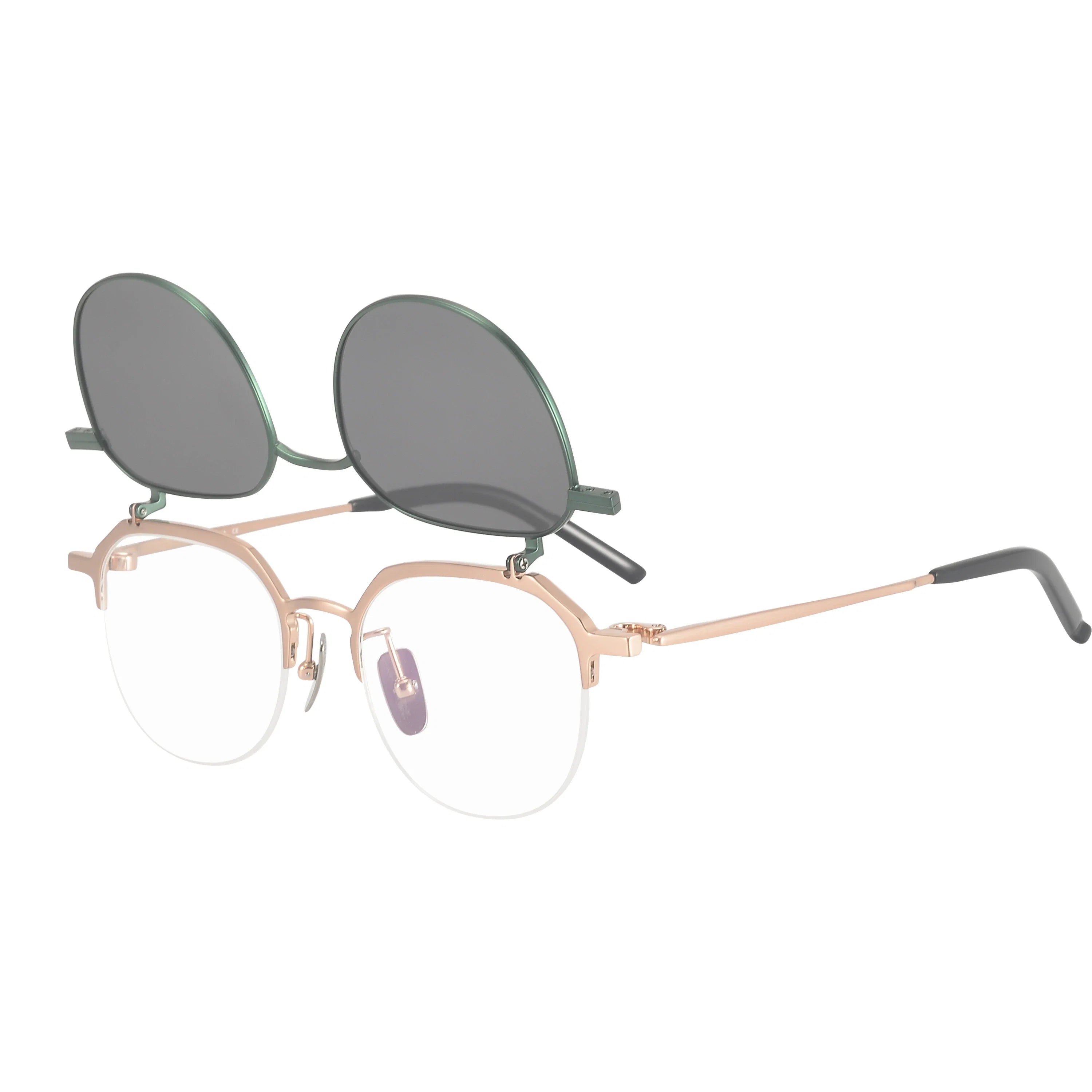 Geometric Glasses LE1682 - with Flip Up Sunglasses