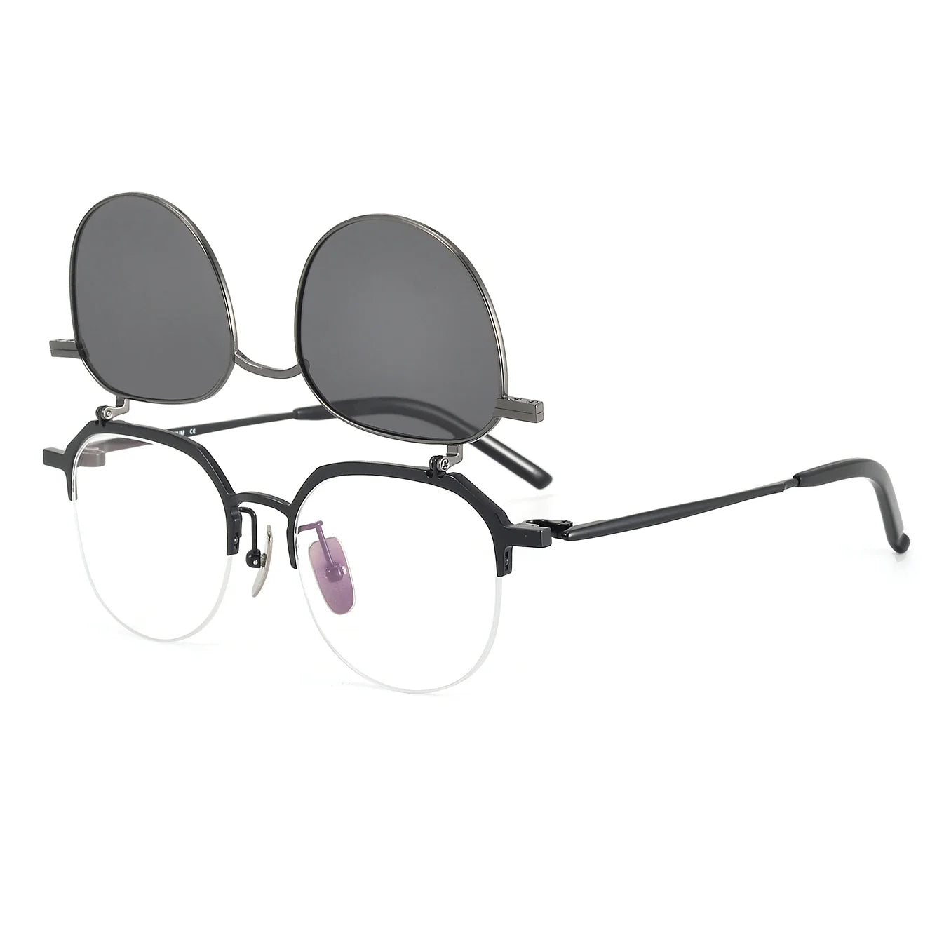 Geometric Glasses LE1682 - with Flip Up Sunglasses